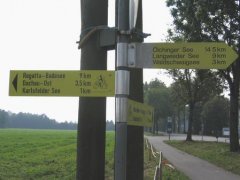 Radwege Beschilderung