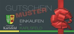 Muster-Gutschein "Einkaufen in Karlsfeld" (2015) Muster-Gutschein "Einkaufen in Karlsfeld" (2015)