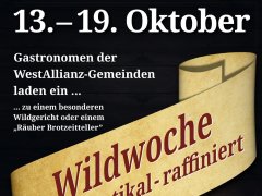 Wild genießen in der WestAllianz – Wildwoche vom 13. bis 19. Oktober 2025