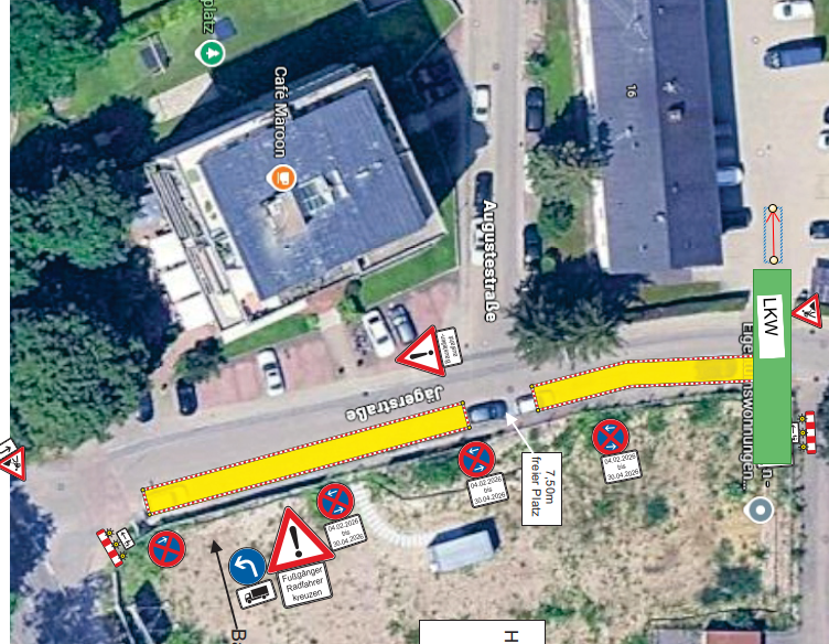 Plan_Vollsperrung Jägerstraße
